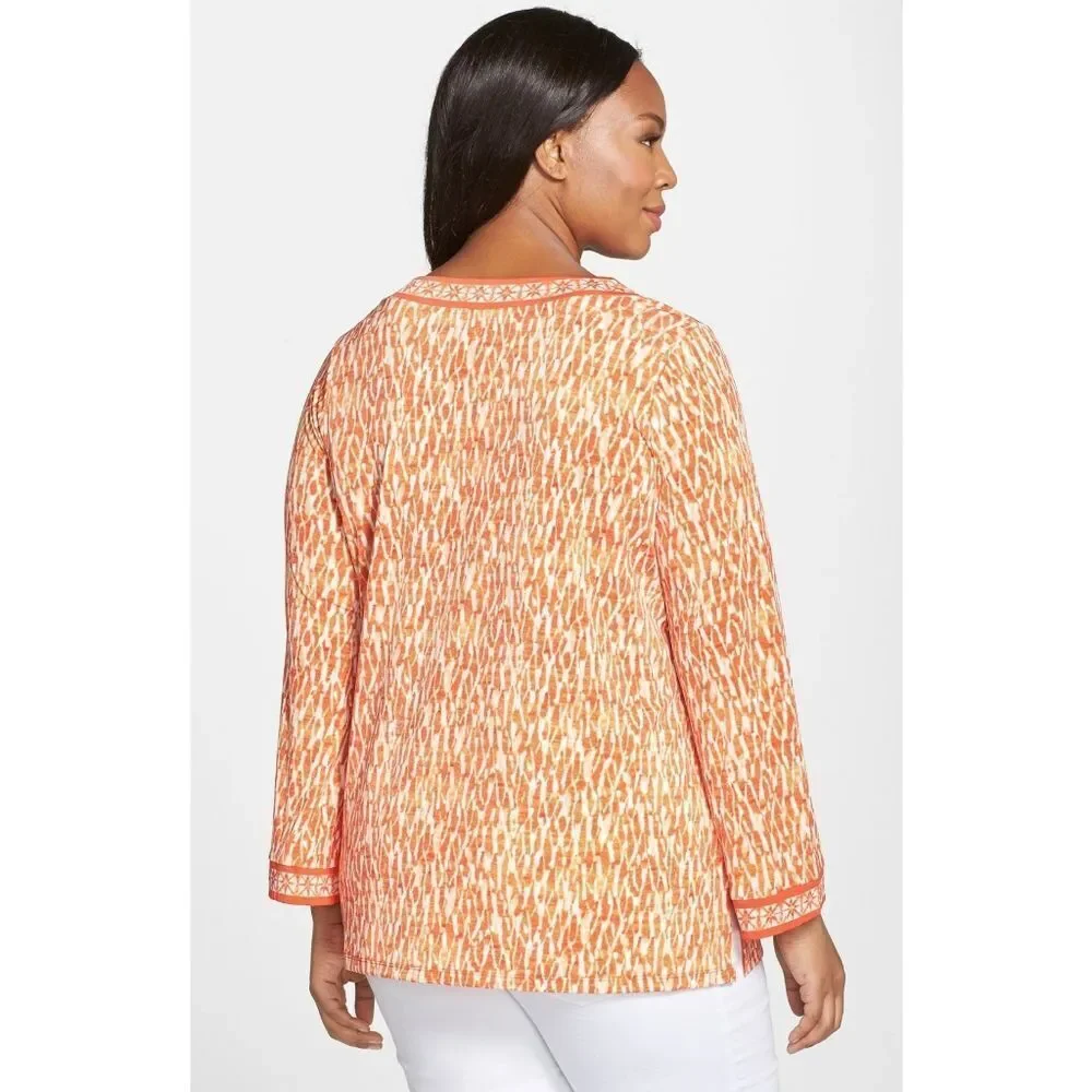 New! MICHAEL KORS Women's Plus Size Tunic Jersey Top Blouse Long Sleeves Size 0X